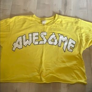 Yellow crop top